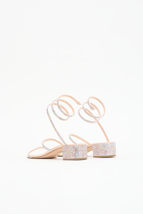 Rene Caovilla Leather Embellished Cleo Sandal