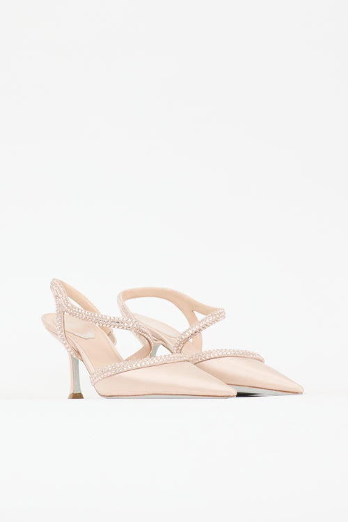 Rene Caovilla Satin lidia Embellished Pump