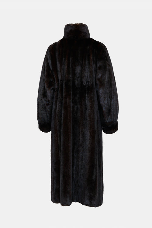 VSP Archive Long Panelled Fur Coat