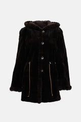 VSP ArchiveReversible Shearling Fur Hooded Coat