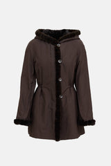 VSP ArchiveReversible Shearling Fur Hooded Coat
