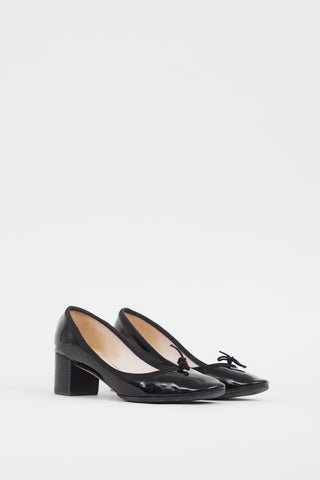 Repetto Black Patent Camille Leather Ballet Heel