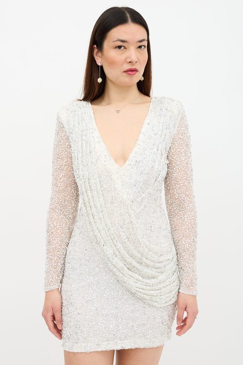 Retrofête Beaded Sequin Mini Dress