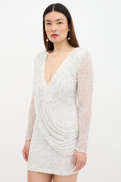 Retrofête Beaded Sequin Mini Dress