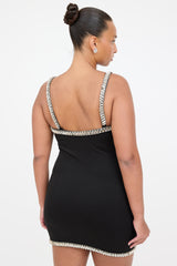 Retrofête Crystal Embellished Mini Dress