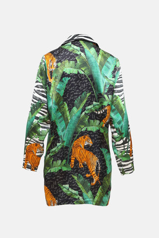 Retrofête Silk Graphic Blazer Dress