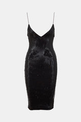 Retrofête Ribbed Knit Sequin Dress