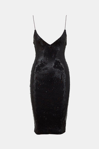 Retrofête Ribbed Knit Sequin Dress