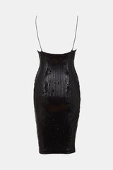 Retrofête Ribbed Knit Sequin Dress