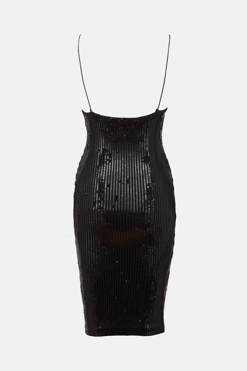 Retrofête Ribbed Knit Sequin Dress