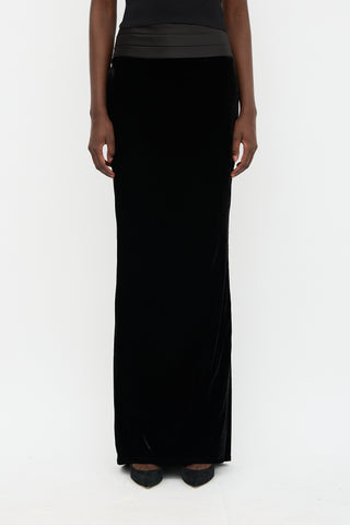 Retrofête Velvet Maxi Skirt