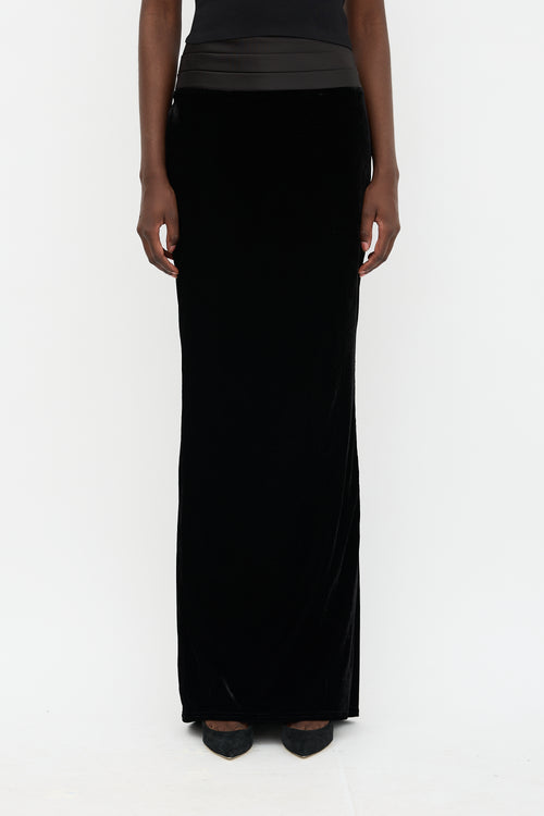 Retrofête Velvet Maxi Skirt