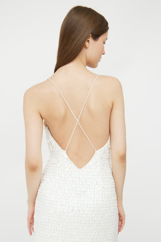 Retrofête White Sequin Sirena Dress