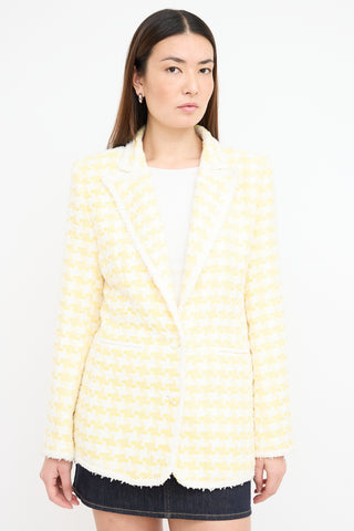 Retrofête Yellow & White Tweed Dillon Blazer