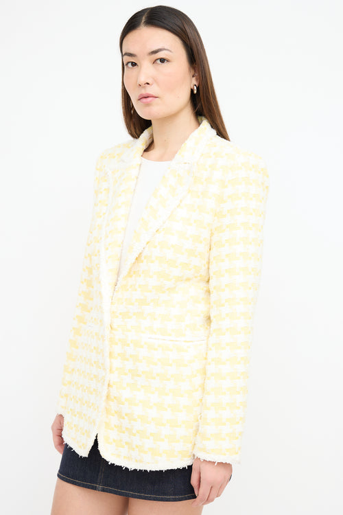 Retrofête Yellow & White Tweed Dillon Blazer