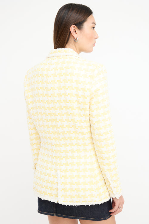 Retrofête Yellow & White Tweed Dillon Blazer