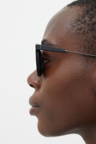 Retrosuperfuture Black Matte Giaguaro Round Sunglasses