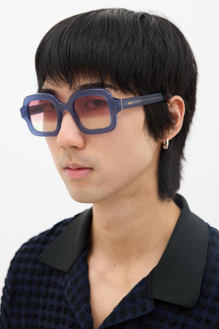 Retrosuperfuture Blue Benz Square Sunglasses