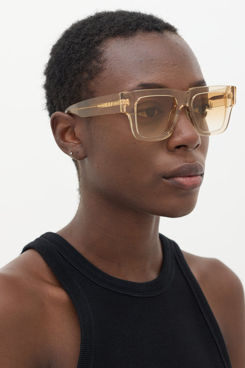 Retrosuperfuture Brown Mega Beata Clear Sunglasses