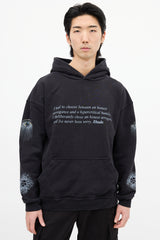 Rhude Black & Grey Honest Eye Graphic Hoodie