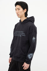 Rhude Black & Grey Honest Eye Graphic Hoodie