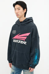 Rhude Black & Multi Rhonda Graphic Hoodie