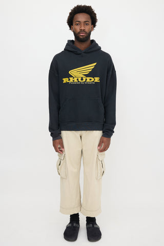 Rhude Overized Logo Hoodie
