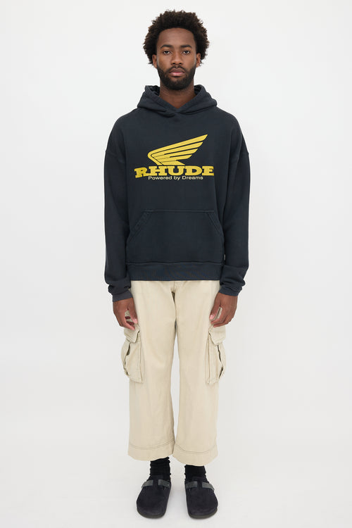 Rhude Overized Logo Hoodie