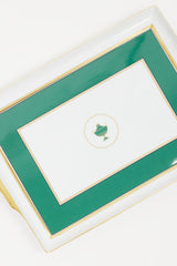 Richard Ginori White & Green Porcelain Contessa Rectangular Platter