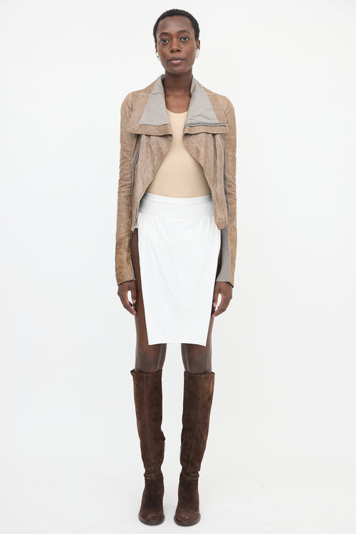 Rick Owens Aged Leather Jacket
