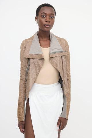 Rick Owens Aged Leather Jacket
