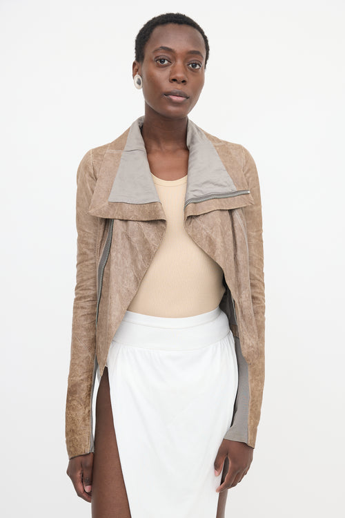 Rick Owens Aged Leather Jacket