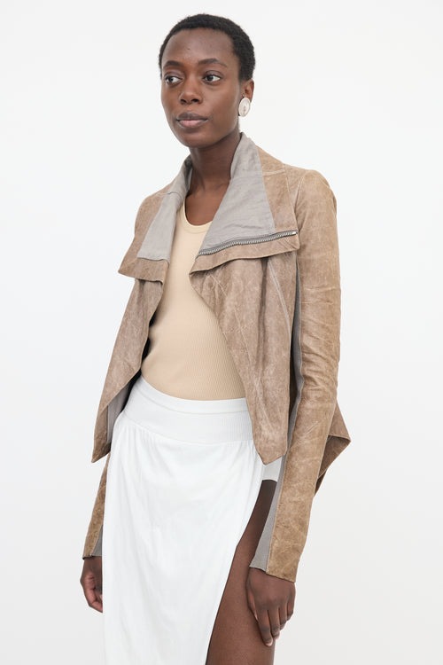 Rick Owens Aged Leather Jacket