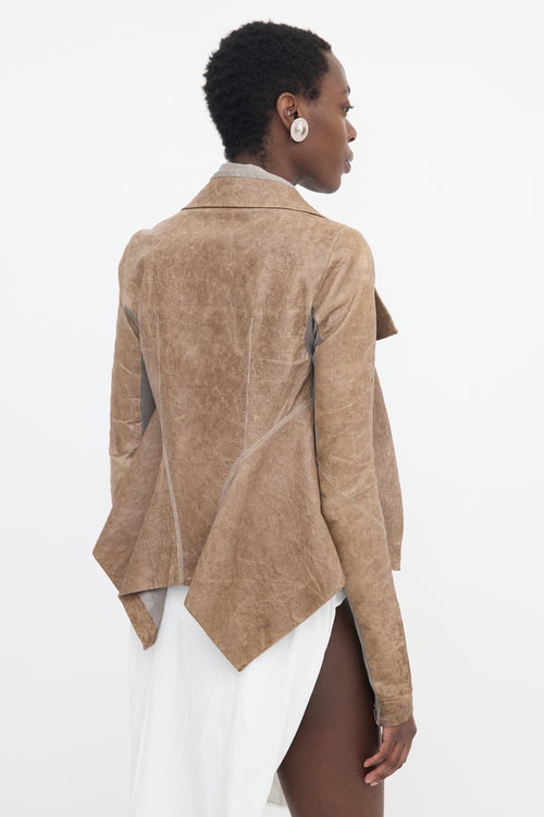 Rick Owens Aged Leather Jacket