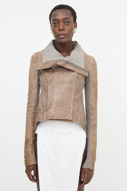 Rick Owens Aged Leather Jacket
