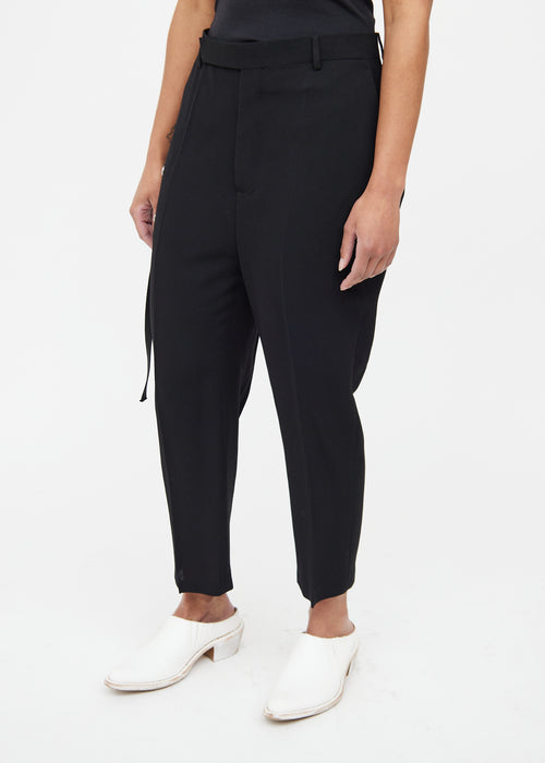 Rick Owens FW19 Black Larry Tapered Pant