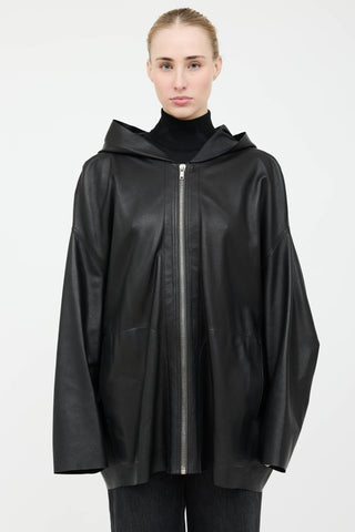 Rick Owens SS22 Leather Fogachine Jacket