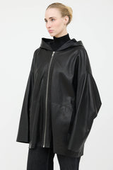 Rick Owens SS22 Leather Fogachine Jacket