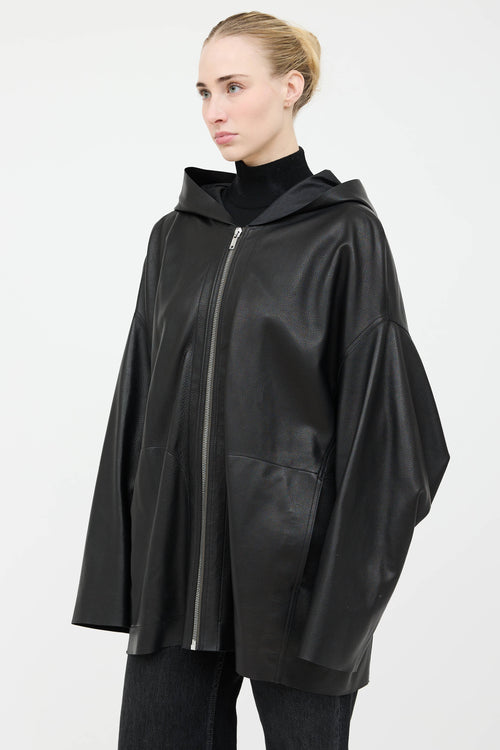 Rick Owens SS22 Leather Fogachine Jacket