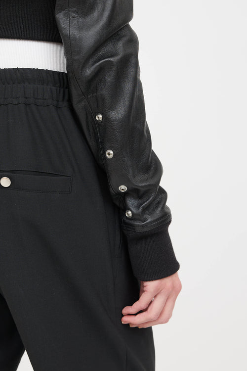 Rick Owens Cropped Leather Jacket