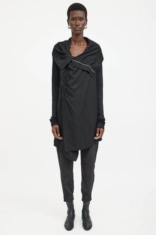 Rick Owens Silk Asymmetrical Jacket