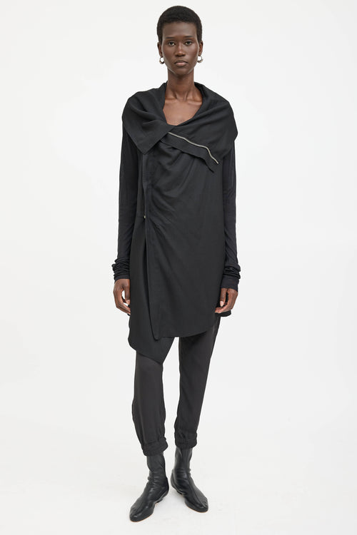 Rick Owens Silk Asymmetrical Jacket
