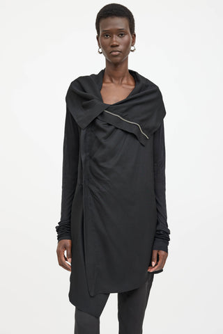 Rick Owens Silk Asymmetrical Jacket