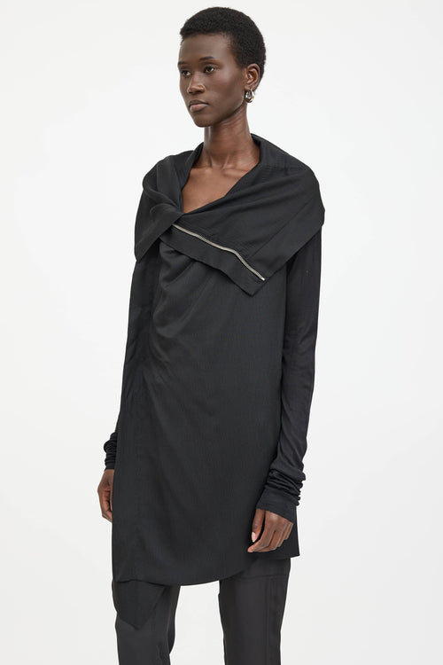 Rick Owens Silk Asymmetrical Jacket