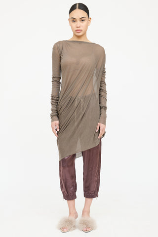 Lilies Sheer Draped Top