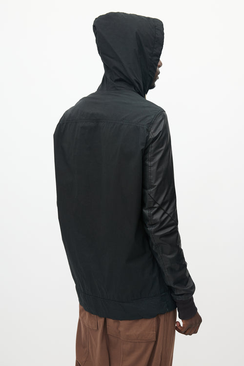 Rick Owens // DRKSHDW Black Leather Sleeve Jacket – VSP