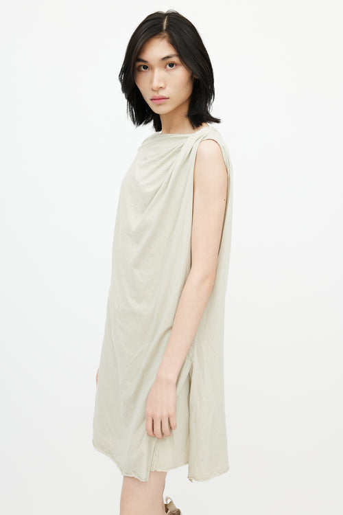 Rick Owens DRKSHDW Cream Toga Tunic Dress