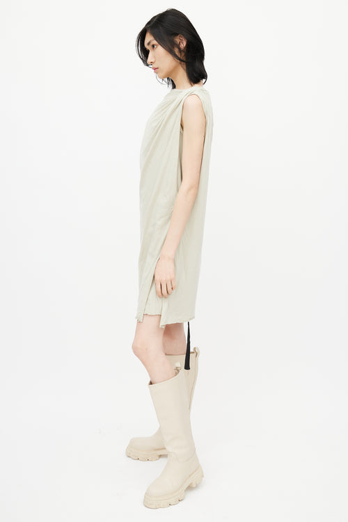 Rick Owens DRKSHDW Cream Toga Tunic Dress