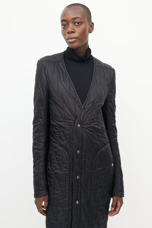 Rick Owens FW 2019 Black Quilted Puffer Coat