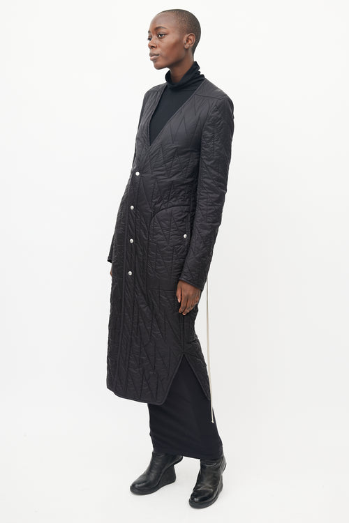 Rick Owens FW 2019 Black Quilted Puffer Coat